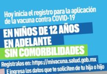 Inicia registro para vacunación contra COVID-19 en niños de 12 años y más