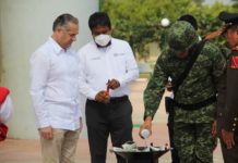 Incineran monumental Bandera en Ciudad Madero