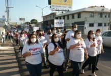 Al grito de “Salgan a votar el 5 de junio” personal del IETAM e INE recorrieron la Avenida Hidalgo