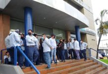 Telefonistas realizaron paro laboral por dos horas en la central de Tancol, exigieron pago de horas extras