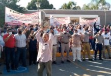 Nueva manifestación en el Hospital Regional de Pemex en Madero