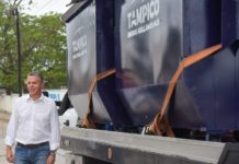Supervisa Chucho Nader Instalación de Nuevos Contenedores para la Basura