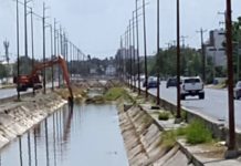 Realizan limpieza de drenes y canales por temporada de huracanes