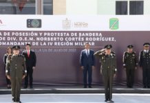 Asiste Gobernador García Cabeza de Vaca a toma de protesta del nuevo mando en la IV Región Militar