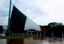 Izamiento de la bandera en Tampico, buscan fomentar el amor a los símbolos patrios