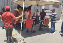 Jubilados telefonistas en apoyo de los miembros activos en la huelga