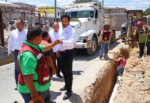 Supervisó Alcalde Carlos Peña Ortiz obra de rehabilitación de drenaje