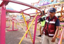 Supervisan juegos mecánicos instalados para la Expomex 2022