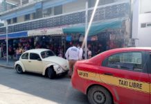 Vochito embiste a dos menores y una mujer en la zona centro