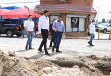 Supervisó Carlos Peña Ortiz rehabilitación de drenaje en calle Herón Ramírez