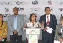 Morena denuncia desde el Senado a Cabeza de Vaca por pretender anular la elección