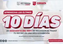Invita COMAPA Reynosa a aprovechar últimos días de descuento del 100% en recargos