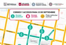 Aviso de cierre de vialidades por Fiestas Patrias en Reynosa