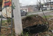 Cableado suelto por doquier en Reynosa
