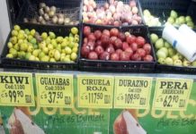 Frutas fuera del consumo popular; por caras