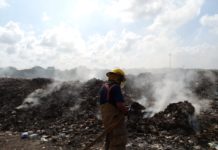 Enfrenta Protección Civil incendio de basurero Las Calabazas