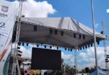Se alistan para dar el Grito de Independencia en la plaza principal de Reynosa
