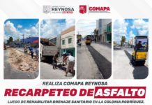 Concluye COMAPA de Reynosa recarpeteo en colonia Rodríguez