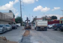 Trabaja COMAPA Reynosa en reparación de caído con recursos propios