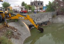 Desazolva Gobierno de Reynosa rejillas y pluviales por acumulación de basura