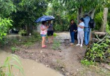 5 familias afectadas por lluvias