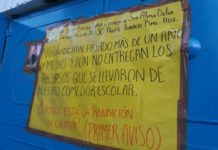 Exigen rendición de cuentas a ex encargada de comedor en la escuela 20-30
