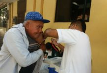 IMSS instala módulos de vacunación contra influenza en el centro de Tampico