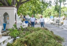 Supervisa Chucho Nader Limpieza en Panteones Municipales