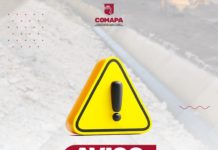 Anuncia COMAPA suspensión de agua potable en La Cañada