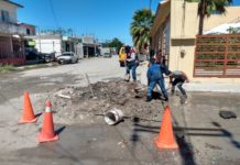 Reparó COMAPA fuga de agua en la Solidaridad
