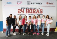 Inauguraron Gobierno de Reynosa, AquaGym y Fundación Teresita 24 Horas de Nado y Caminata