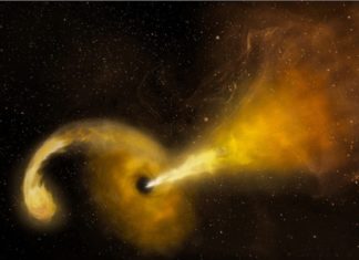 Descubren un agujero negro “eructando” una estrella que devoró hace años