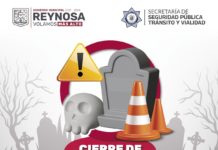 Cierran bulevar Hidalgo frente a panteones por Día de Muertos