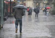 Llega el frío, con agua y viento