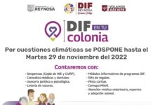 Suspende DIF Reynosa Brigada de este martes en el Campanario