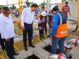 Confirma Carlos Peña Ortiz avance en rehabilitación de Cárcamo 36