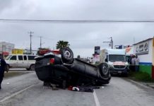 Accidente vial deja daños, y personas lesionadas