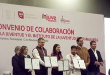 Gobernador firma convenio de colaboración entre el IMJUVE e INJUVE