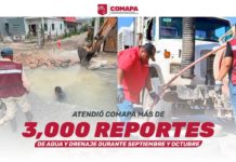 Atendió COMAPA más de 3 mil reportes de agua y drenaje