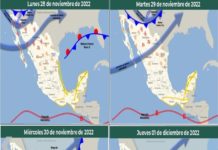 Pronostican bajas temperaturas por presencia del frente frío número 11