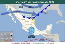 Se pronostica que el frente frío #8 ingrese en nuestro estado