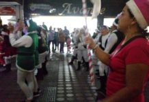 Se activan, bailan en zona peatonal integrantes de Pilares de la Salud