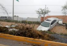 Accidente vial deja daños sobre carretera Monterrey-Matamoros