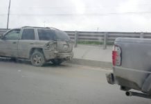 “Carambola” deja daños, y caos vial en carretera Río Bravo-Reynosa