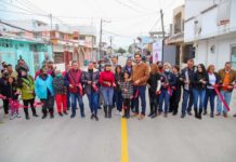 Inauguró Carlos Peña Ortiz pavimentación de circuito vial en La Cañada