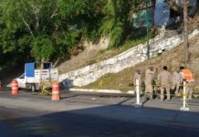 Socavón en la bajada Torreón, en Tampico