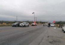 Choque en carretera Victoria-Monterrey