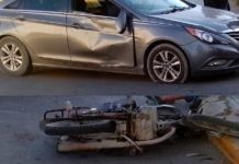 Accidente vial deja una persona lesionada, daños y obstrucción en la vialidad