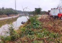 Después de exhaustiva búsqueda recuperan cadáver en canal de aguas negras