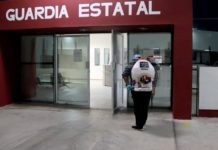 Fumigan contra el Covid oficinas del Complejo de Seguridad